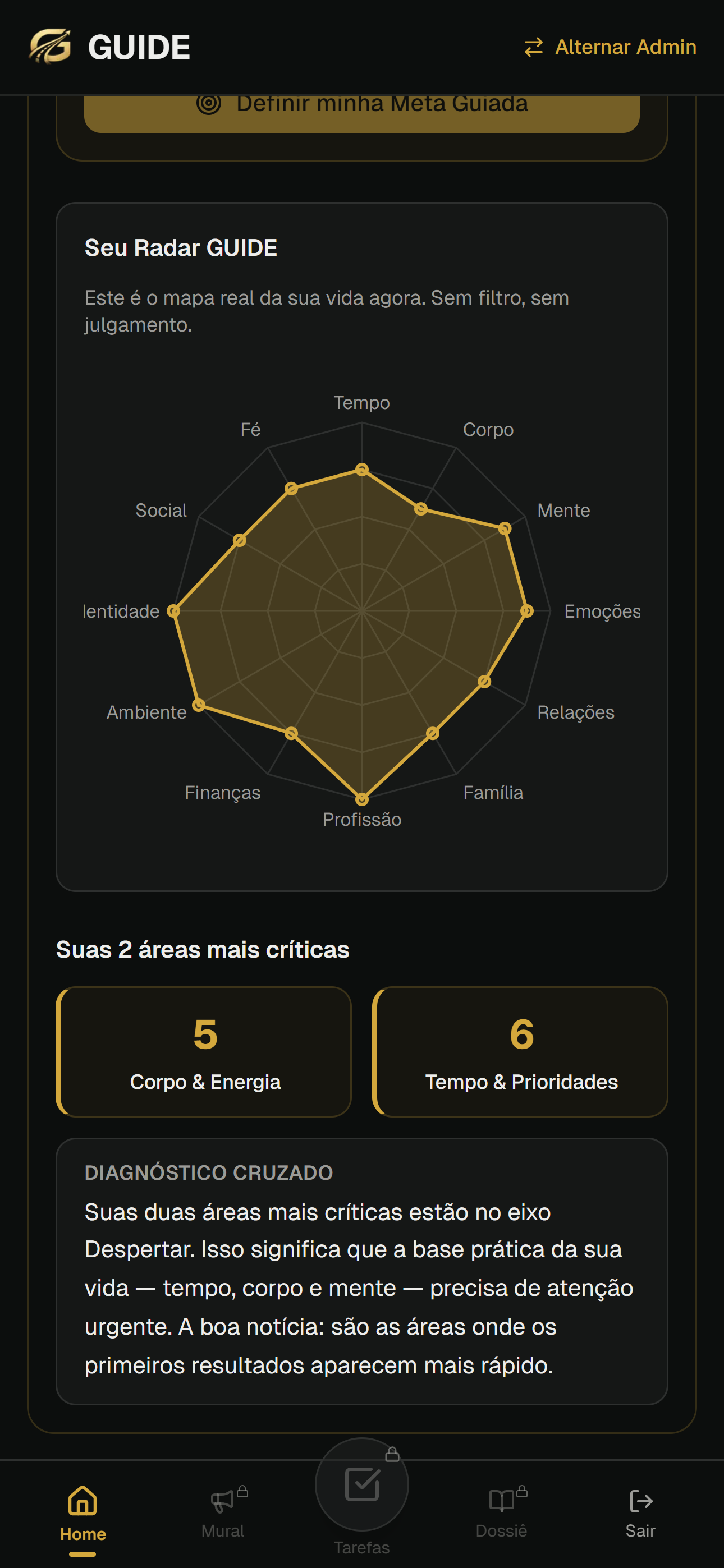 App Vida Guiada - Radar
